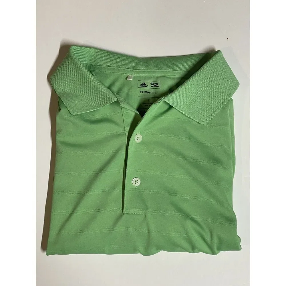 Adidas Golf ClimaCool Green Performance‎ Polo Shirt Size L